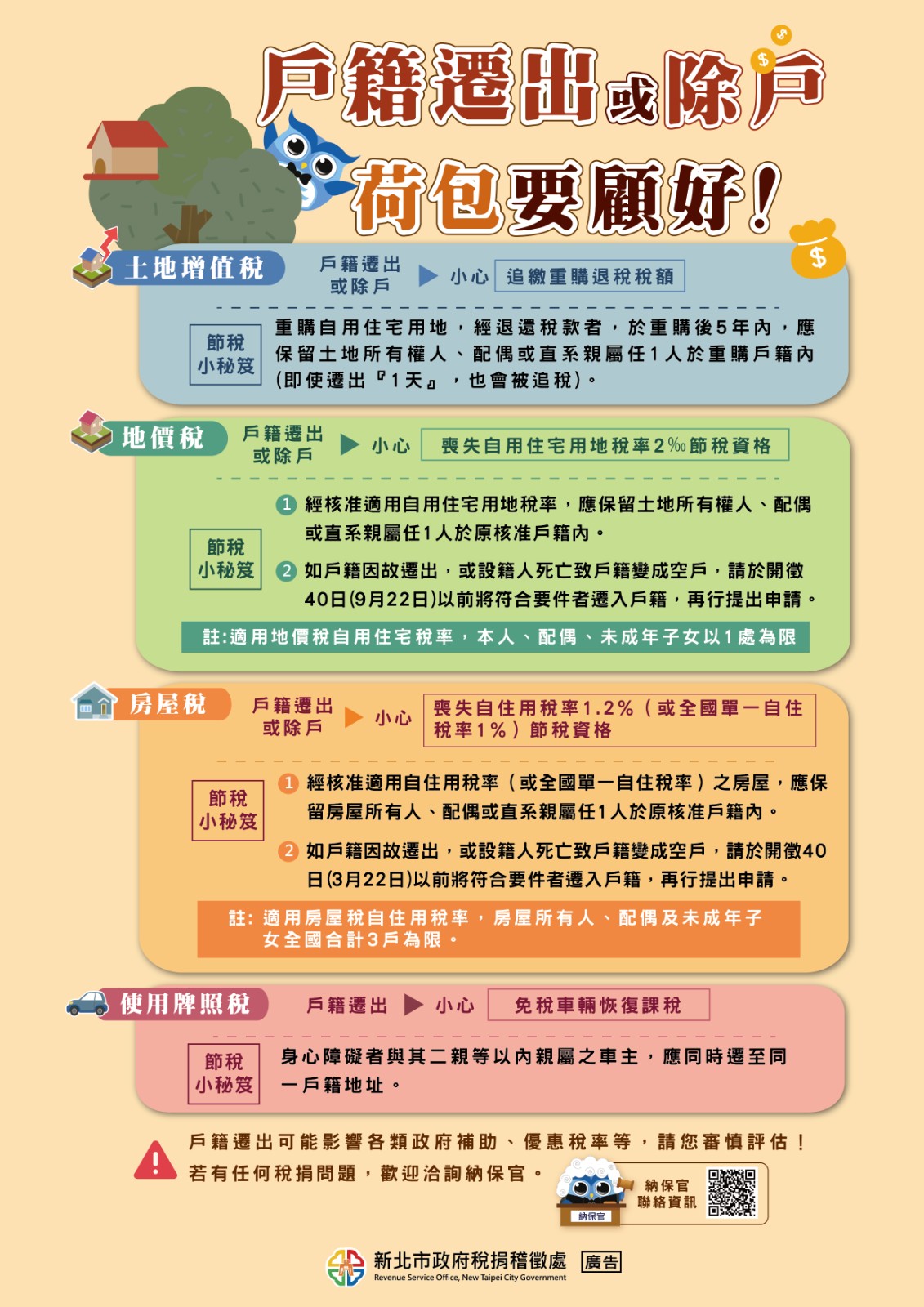 稅捐處-戶籍遷出或除戶荷包要顧好